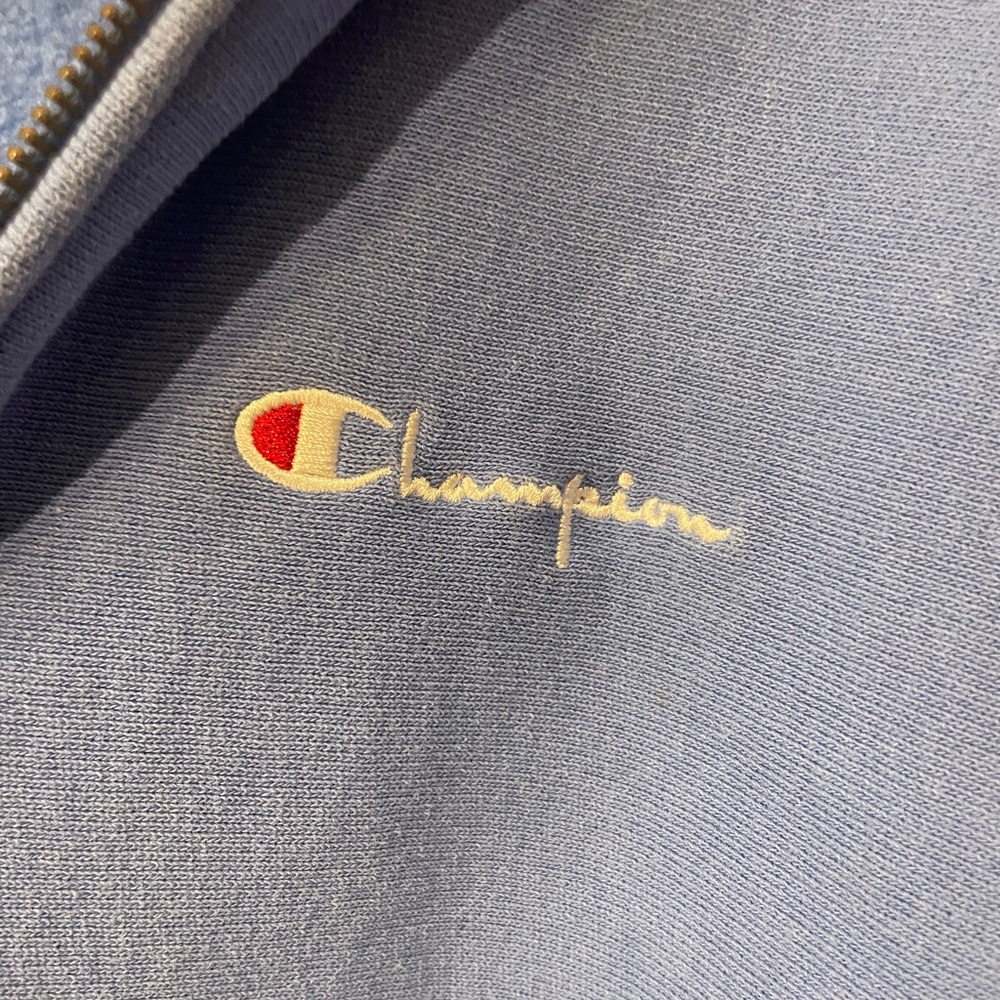 VTG CHAMPION Light Blue Reverse Weave Sweatshirt - Picture 4 of 5